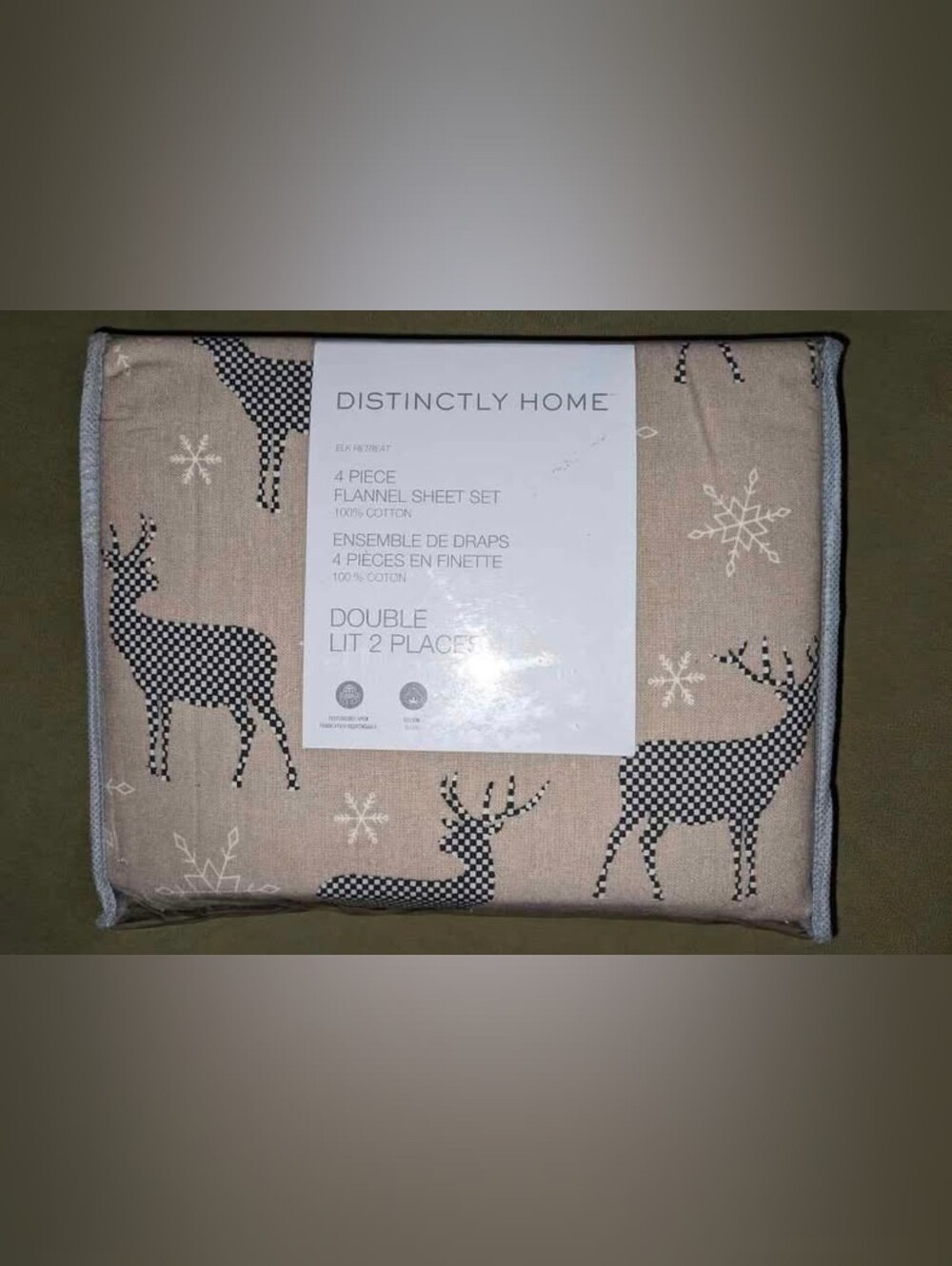 Christmas Double Size Flannel Sheet Set